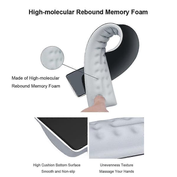 BUBM Handledsstöd Memory Foam Ergonomisk Musmatta Bekvämt Tyg Halkfri Textur Handledsstöd för Kontorsspel PC (Medium, [D]
