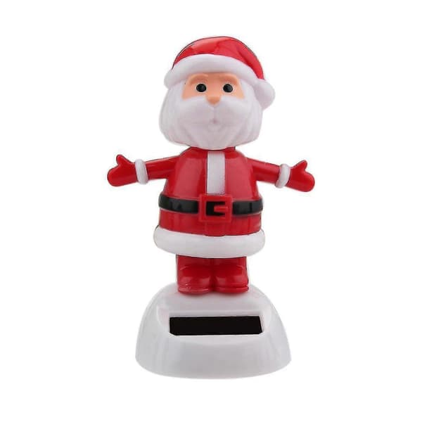 Solcellsdansande Snögubbe Söt Jultomte Julgransleksak, solcellsdriven dansande [D] Santa With Open Hands