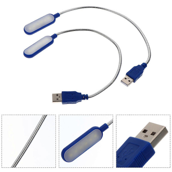 Bærbar USB Laptop Computer Læselampe til Skrivebordsbrug 2 stk. sæt [D]