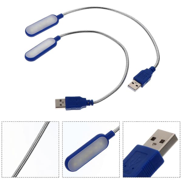 Bærbar USB leselampe for bærbar datamaskin, for skrivebord, 2 stk sett [D]