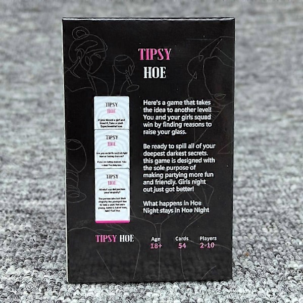 Tipsy Hoe Tyttöjen Ilta Peli - Naisten Polttaripeli ja Morsiusjuhlapeli - Juomapelit[D]
