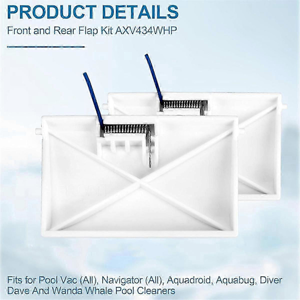 AXV434WHP Poolrenser Klapsæt til Hayward Navigator Navigator Plus[D]