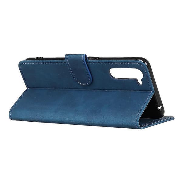 Retro læder tekstur etui til OnePlus Nord - til OnePlus Nord[D] Blue
