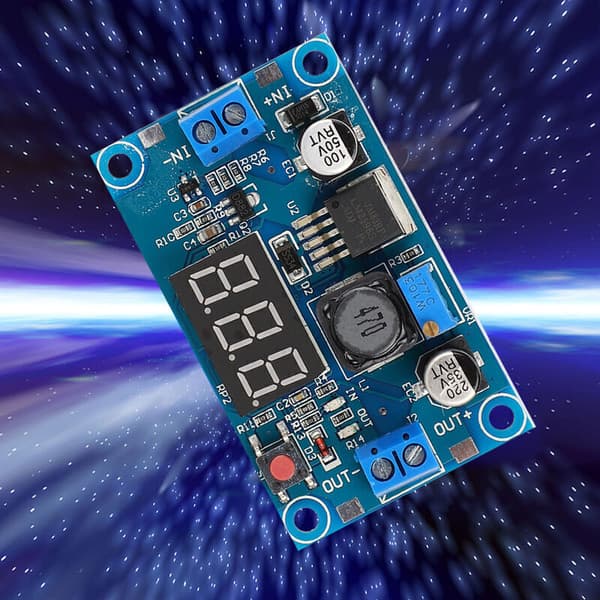Justerbar DC-DC-konvertermodul Step-Down Spændingsregulator 4-40V Noir 0.1 kg