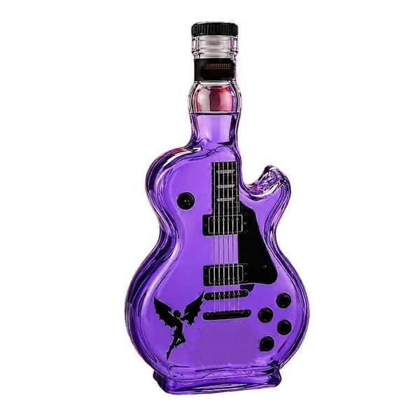 Gitarformet glass whiskeykaraffel, gave til rockemusikkelskere (D) A