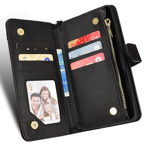 Fodral för Samsung Galaxy Z Fold 2 Omslag Dragkedja Magnetisk Plånbok Kortinnehavare PU Läder Flip Case