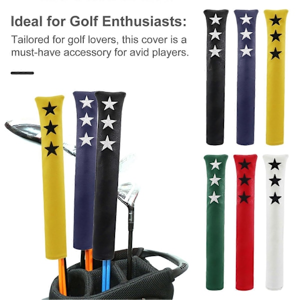 Golf Alignment Stick Skydd Konstläder Vattentätt Golfklubbsfodral Hållare för Alignment Sticks[D] Red