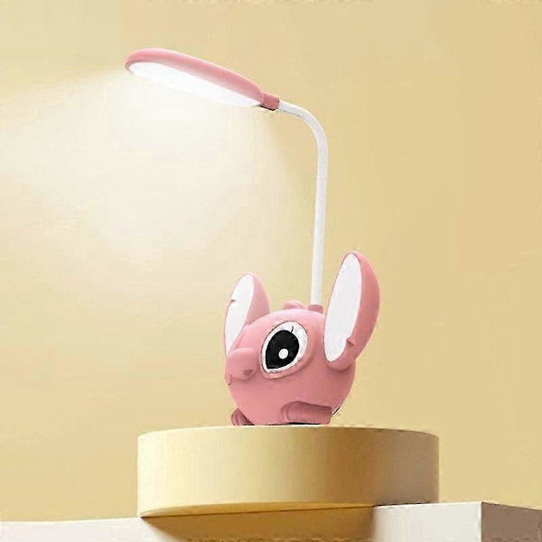 Aoger Disney Stitch LED Skrivebordslampe Med Blyantspidser Sammenklappelig Lampe Sød Skrivebordslampe USB Genopladelig Lampe Gave Fra Klassekammerater Stitch