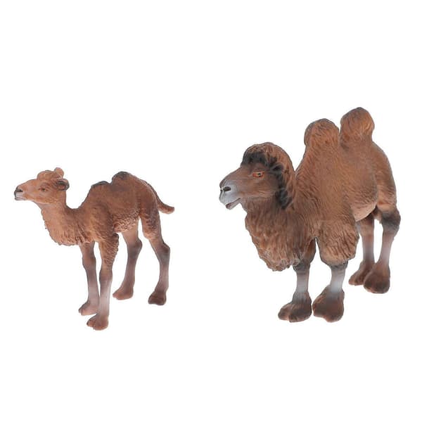 2 st Kamelfigurer Djurfigurer Kamelstatyer Kamelleksaker Ornament[D] 11.5X3.5X8.5cm