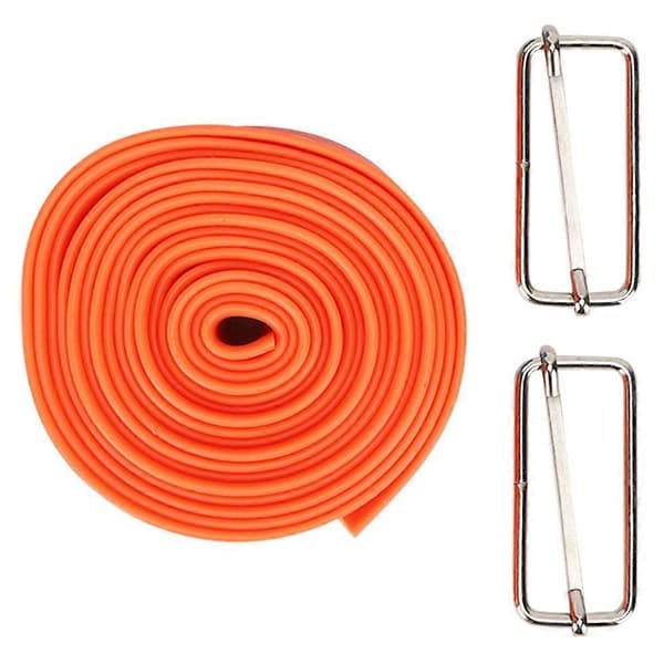 5cm 2.5m Elastiskt Spännband Stretchresistent Styrketräningsbälte med Spännen för Kvinnor FlickorOrange[D]