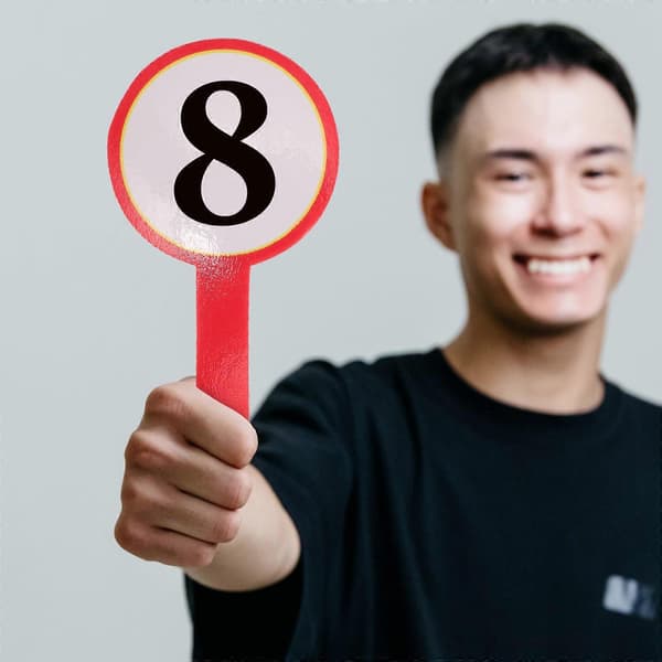 2 stk. Score Board Rund Whiteboard Scoreboard til Spil Håndholdt Tør Slet Paddle Rød Student[D]
