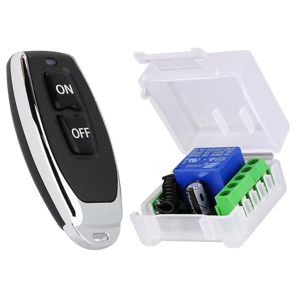 12v Relé Fjernbryter Trådløs Rf Modul 433mhz Sender Mottaker Kontroll {D}