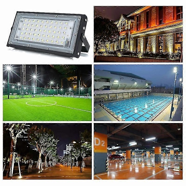50W IP65 Vattentät Utomhus LED Strålkastare [D] Cool White
