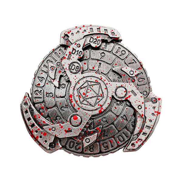 7-I-1 Metall Tärning Fidget Spinner Portabel Vintage Kraftig Zinklegering Fingertoppsgyro Kompass Tärning RPG Brädspel Rekvisita Födelsedagspresent[D] Silver