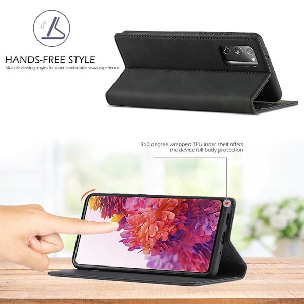 TPU + PU-läderfodral för Samsung Galaxy S20 Fe