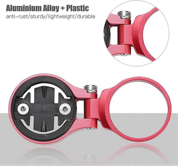 Förlängningsfäste för cykelodometer i aluminiumlegering, cykeldatorfäste 1-pack röd[D]