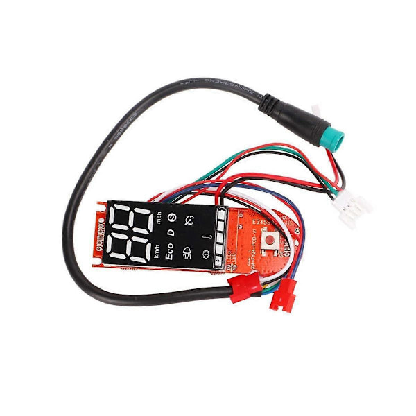 Dashbord for elektrisk scooter for LENZOD metall scooter, erstatningskretskort med tydelig datavisning Red