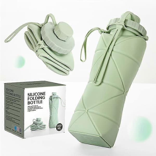Vikbara silikonmuggar Stor kapacitet Utomhusresor Bärbara sportvattenkokare (D) 600ml - Grey