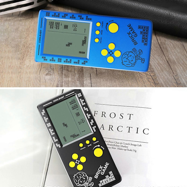 RS-100 Tetris Spilkonsol Klassisk Blok Spil Puslespil Spil Spiller Håndholdt Spilmaskine Mursten Spil Batterier ikke inkluderet Beyamis Black