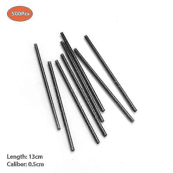 500 st Engångs Cocktail Sugrör 21/13cm Svarta Långa Korta Bröllopsfest Tillbehör[D] 13cm