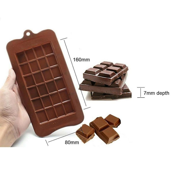 Chokladform Bar Block Slab Silikonkaka Dessertform