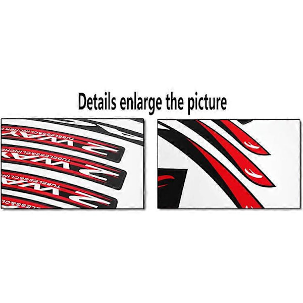fulcrum R1 Racercykel Hjul Decals to hjul fælge klistermærker decals til fulcrum R1 30mm race cykel decals[D] Red white