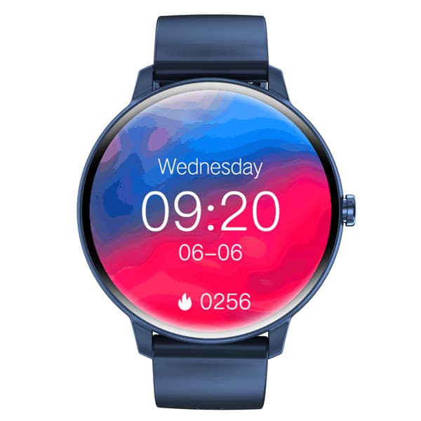 Smartwatch med EKG, pulsmåler, blodtryksmåler, søvntracker og skridttæller blå[D]