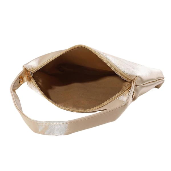 Sofistikert kveldsveske solid clutch med romslig interiør topphåndtak dumpling håndvesker for telefoner og kosmetikk[D] Black