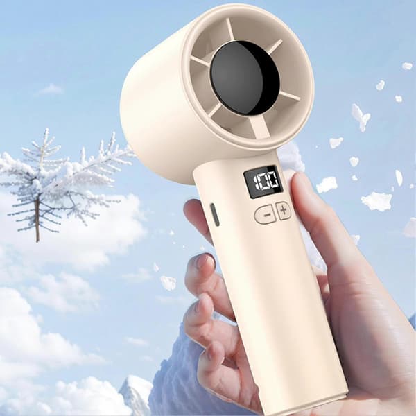 Håndholdt genopladelig ventilator 100 hastigheder USB køleventilator hjemmekontor indendørs (D) Black