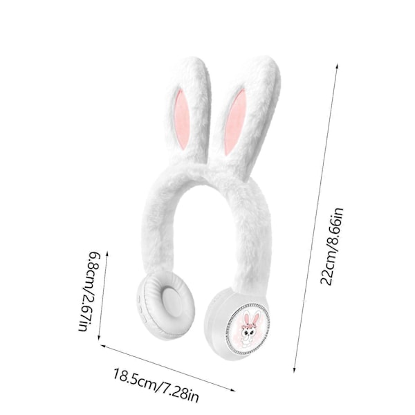 Spelheadset Thanksgiving 832 Kompositionell Animation Kaninöron Plysch Huvudbonad Bluetooth Hörlurar Trådlösa Barn Söta Och Intressanta WH