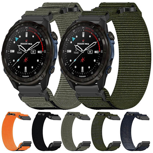 20mm nylonklockarmband för Garmin Instinct 2S Army Green