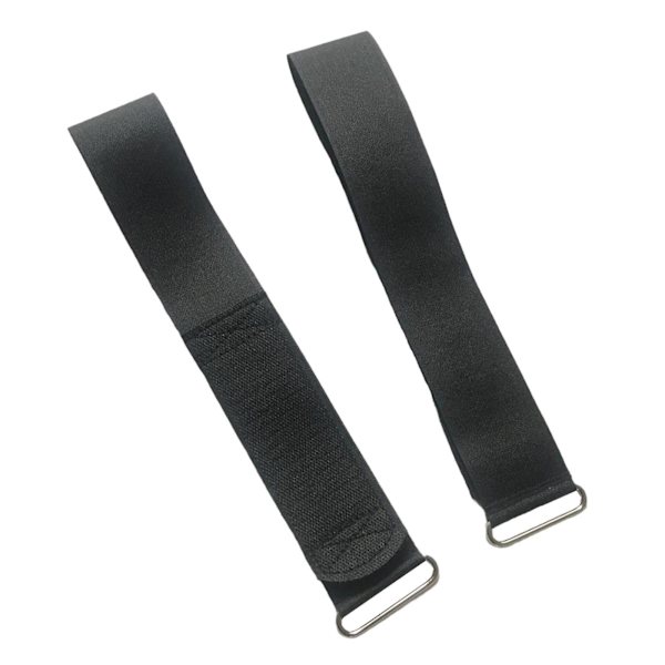 2x Kuntopyörän poljinhihnat Soutulaitteen poljinhihnat Universaalit säädettävät jalkaharjoitteluun kuntoilulaitteiden lisävarusteille[D] Black 48cm