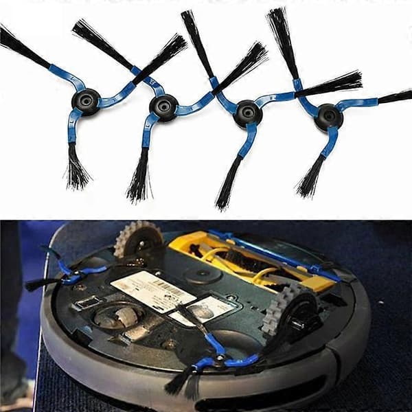 8 stk. sidebørster sæt erstatter del til SR8751, SR8752, SR8759, -RM72VR robotstøvsuger [D] As Shown