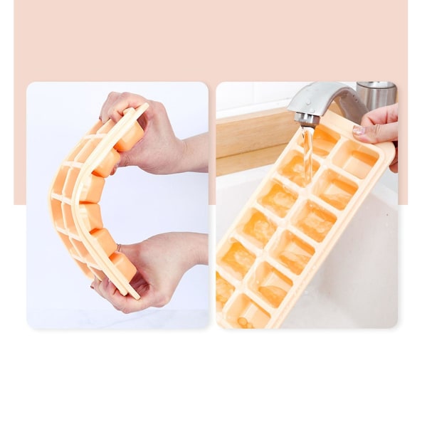 Silikonformar sommarisbricka är lätt att släppa, silikonsäkert avtagbart cover [kk] Orange