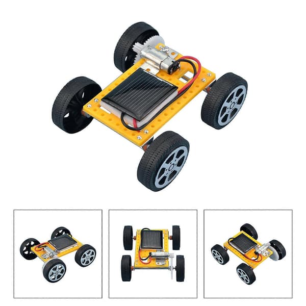 DIY Solcelle Legetøjsbil Saml Solcellebil Mini Solcelledrevet Bil Børn Kid Solcellebil Videnskabeligt Uddannelsessæt[D] Multicolor