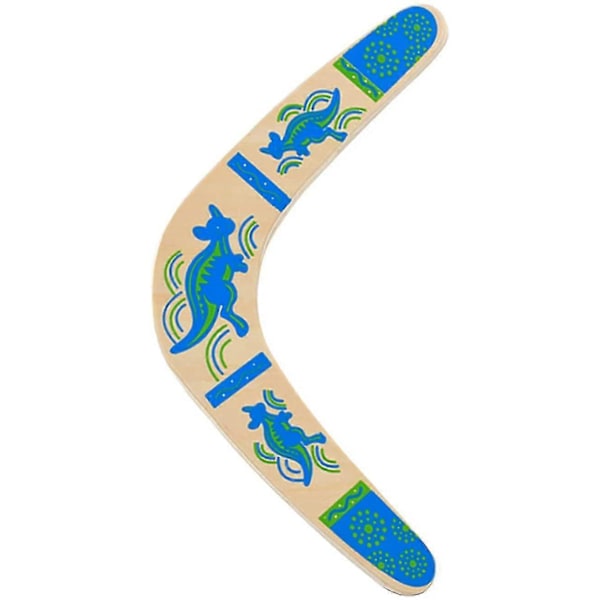 Handgjord Boomerang i Australisk Stil, Trä, V-formad, Återvändande Boomerang blue