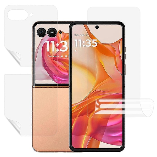Til Motorola Razr 60 Ultra Skærmbeskyttelsessæt, Front + Bagside Fuld Dækning TPU+PET Hydrogel Film[D]