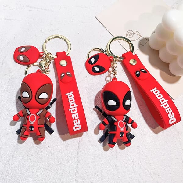 Deadpool Anime Figur Sæt Q Version Mode Rygsæk Nøglering Gave til Ham eller Hende[D]
