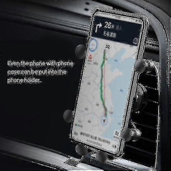 Universal Mobiltelefonholder Gravity Bracket Stativ Bil Luftventilfeste Smartphone Holder[D]