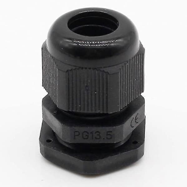 Ip68 Vanntett, Pg13.5 Nylon Kabelnippel[D] Black