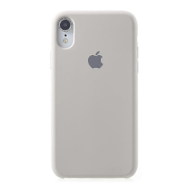 1:1 Mittakaavan Silkkisen Pehmeä Silikoni Puhelinkuori iPhone XR 6.1 tuumalle[D] Beige Style B iPhone XR 6.1 inch