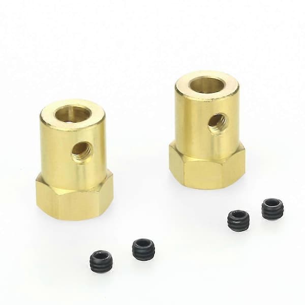 4 stk. 5 mm til 12 mm messing hub hex adapter til Wpl B14 B16 C14 C24 Mn[D]
