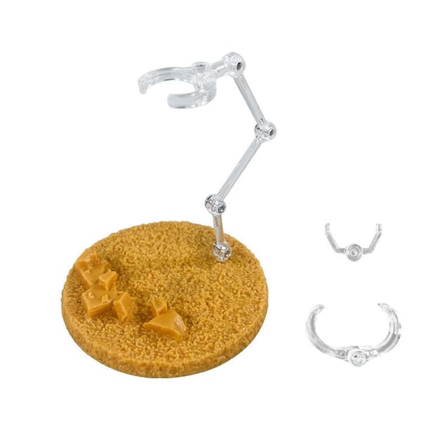 Action Figure Display Holder Display Base Solid Base Plastmaterial Action Base Display Stand for Figure Model Toy[D] Yellow
