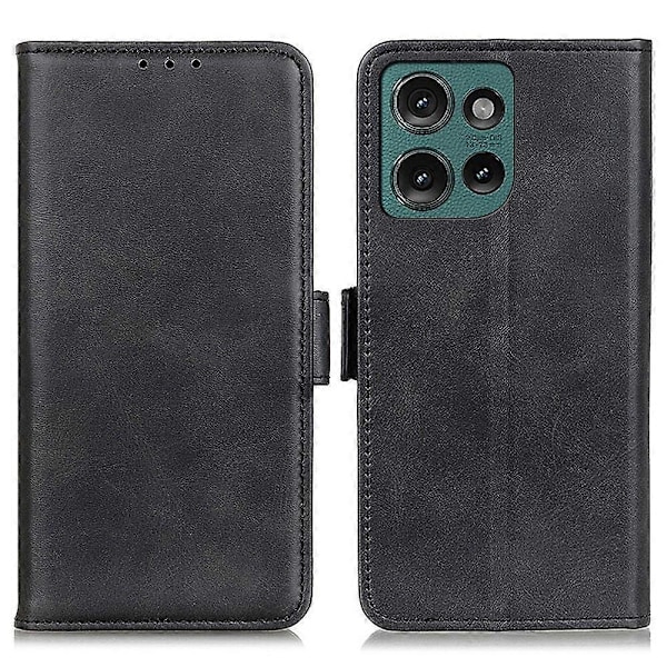Mobilfodral för Motorola Edge 50 Neo 5G - Stativ, Ko-Lädertextur, PU-Läder Multicolor Black