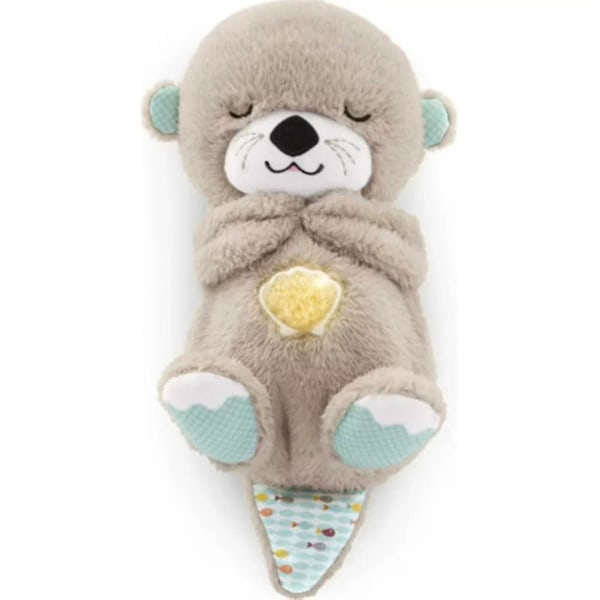 Baby sounder otter plush baby toy with rhythmic movement and adaptive light music