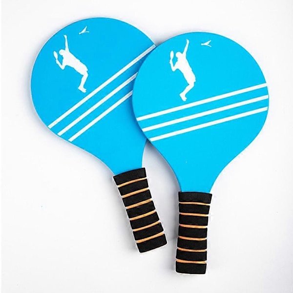 Beach Tennis Badminton Racket Paddle Set med PingPong-bollar Badmintonbollar Trädgård Uteplatser Park[D] as show