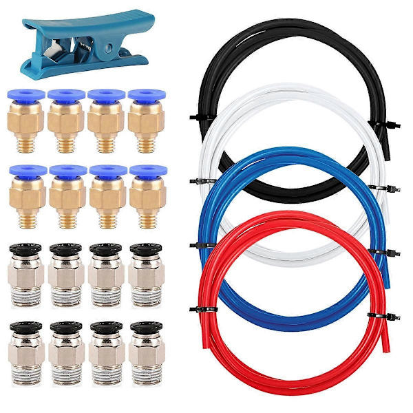 4M Bowden-slang PTFE-rör med PC4-M6 och PC4-M10 pneumatiska kopplingar PTFE-rörsax för 1,75 mm F