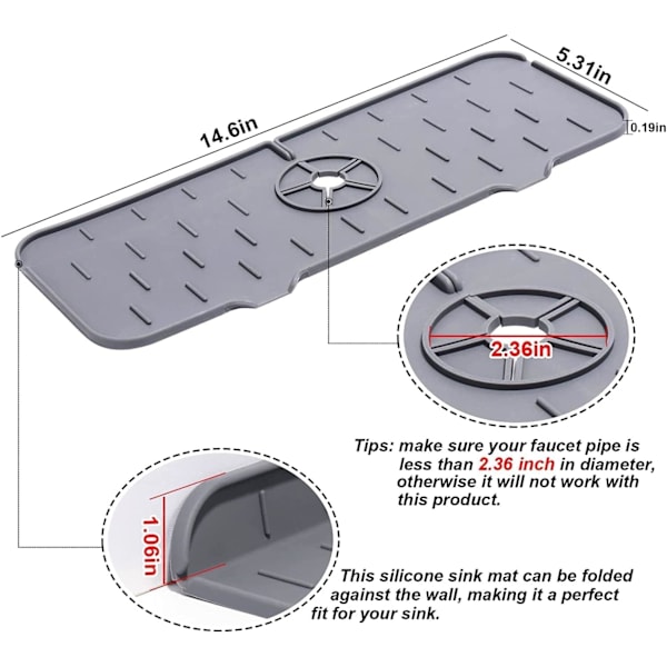 Vattentäta silikonunderlägg för diskställsskydd och spillskydd - 2-pack[D]