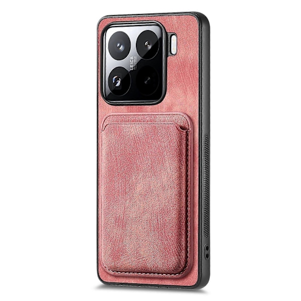 Nahkainen korttitasku puhelinkotelo Xiaomi 15[D]:lle Pink