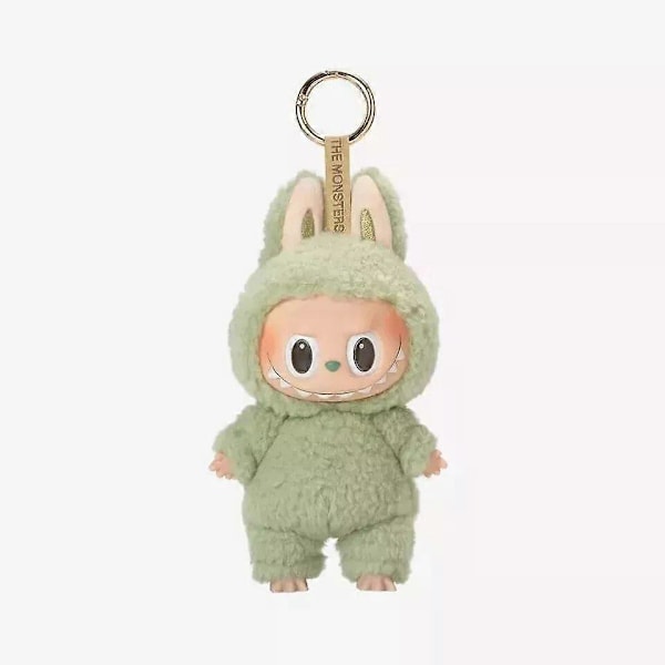 POP MART LABUBU The Monsters Etciting Macaron Plys Dukker Figur Legetøj Blind BoX&[D] green grape